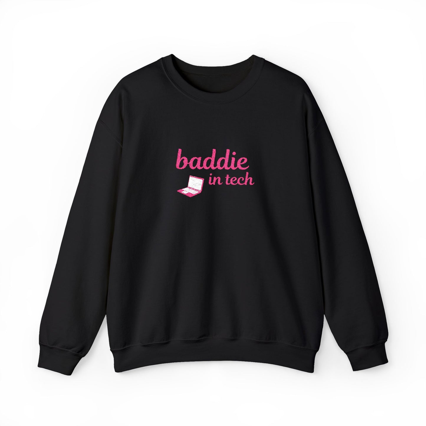 Baddie in Tech Crewneck Sweatshirt, Cozy Casual Hoodie, Techie Gift, Trendy Sweatshirt, Cute Apparel for Tech Lovers
