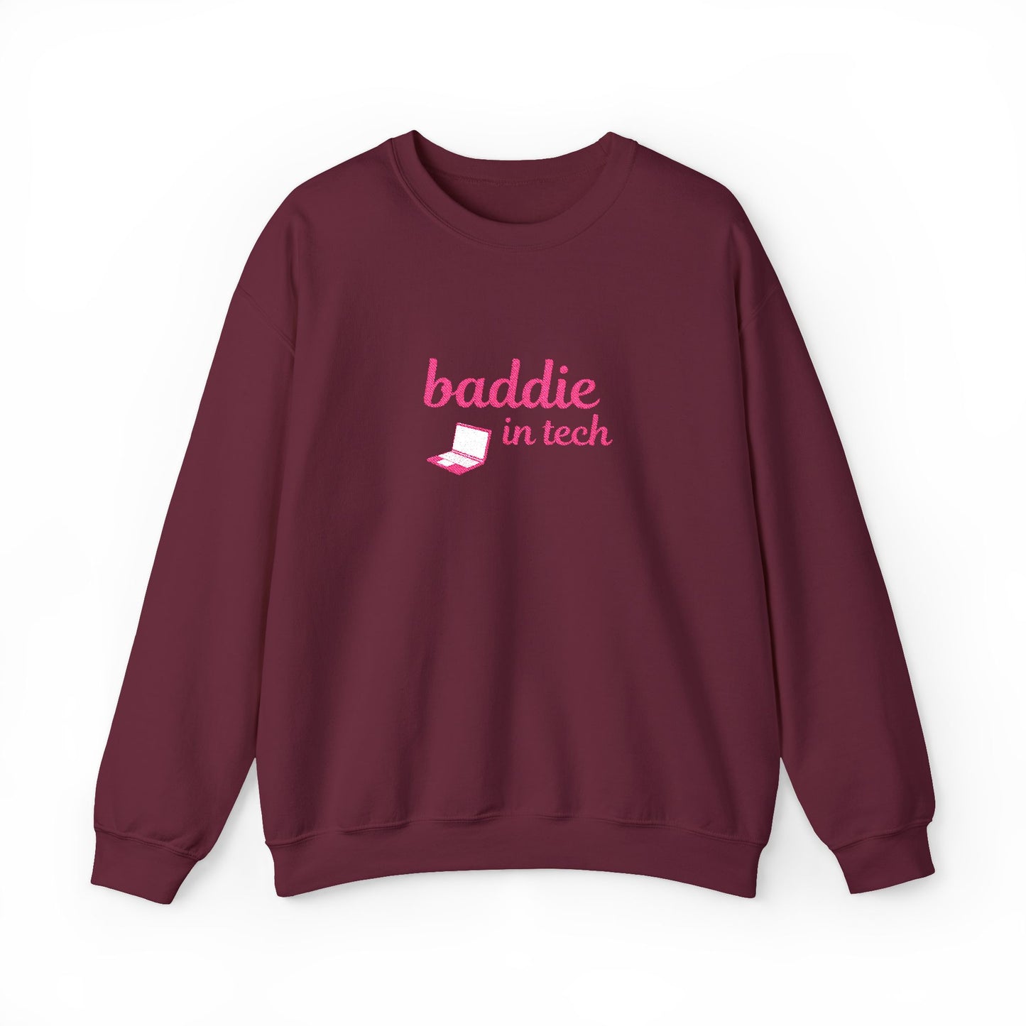 Baddie in Tech Crewneck Sweatshirt, Cozy Casual Hoodie, Techie Gift, Trendy Sweatshirt, Cute Apparel for Tech Lovers