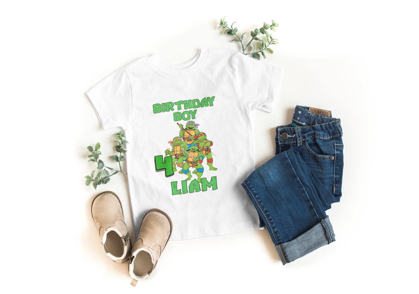 Ninja Turtle Customized Birthday Shirt