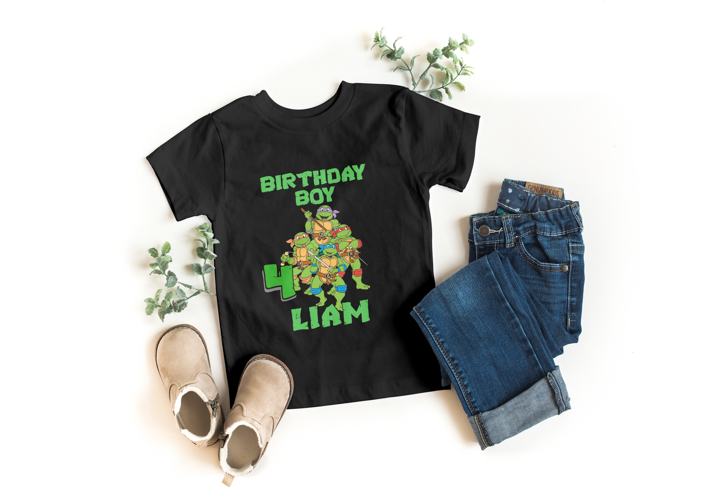 Ninja Turtle Customized Birthday Shirt