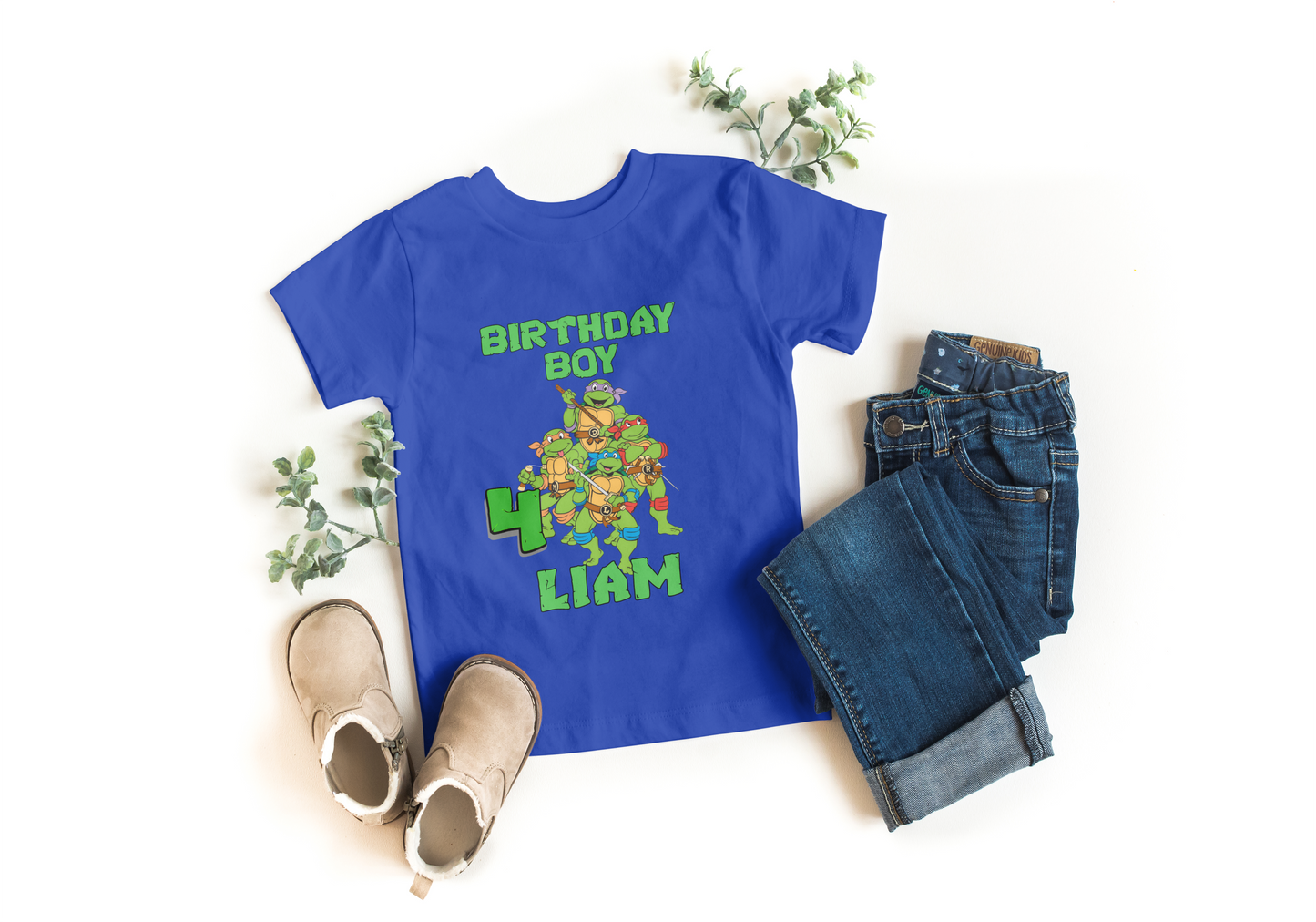 Ninja Turtle Customized Birthday Shirt