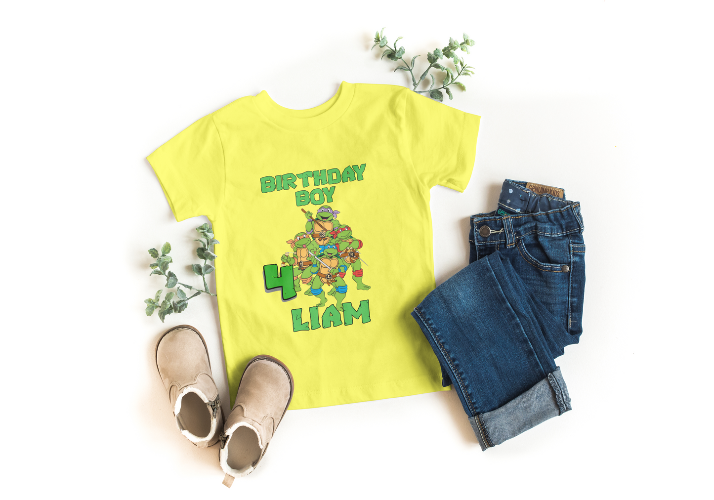 Ninja Turtle Customized Birthday Shirt
