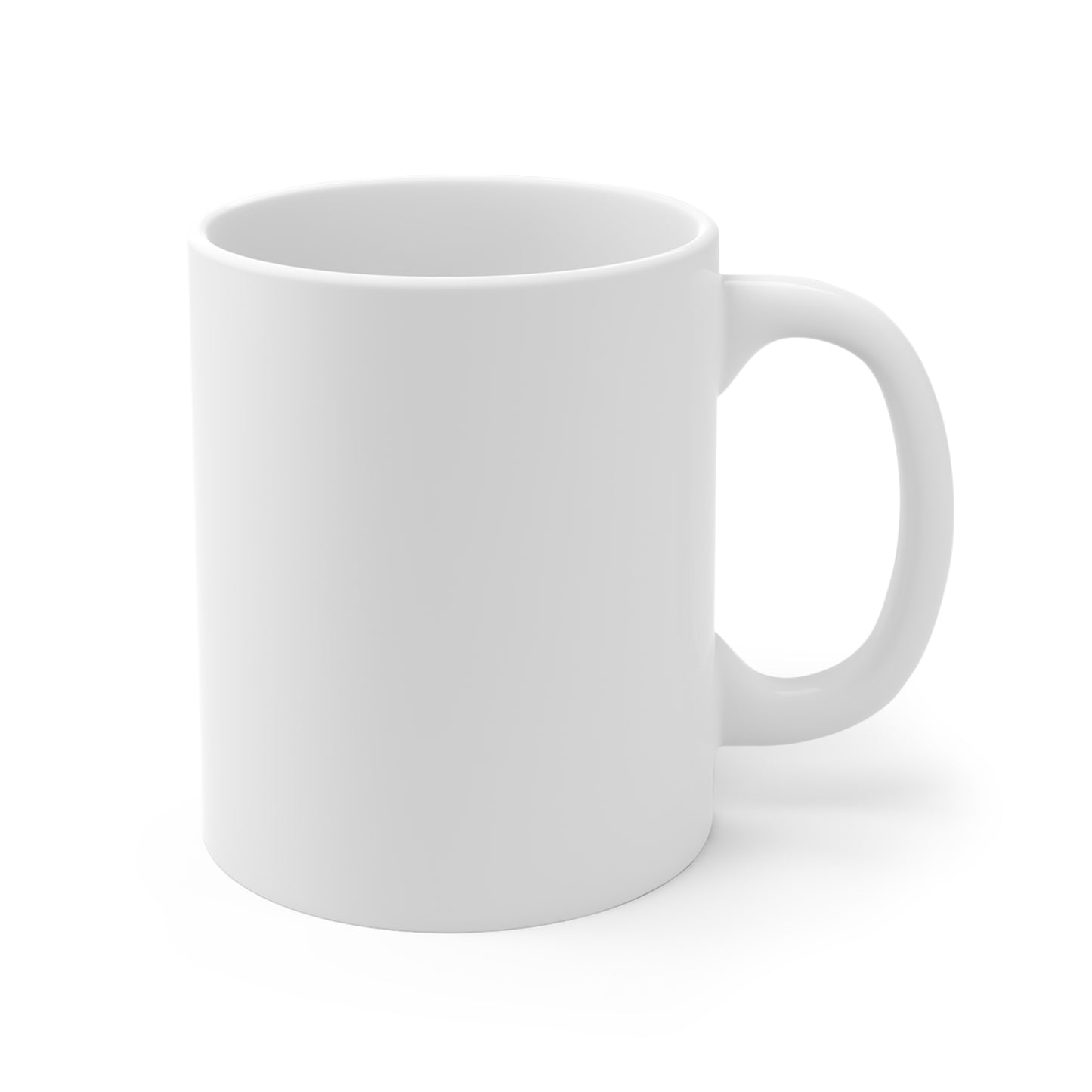 White mug on a white background