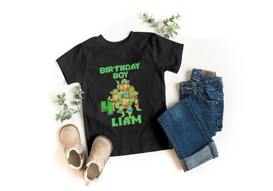 Ninja Turtle Customized Birthday Shirt