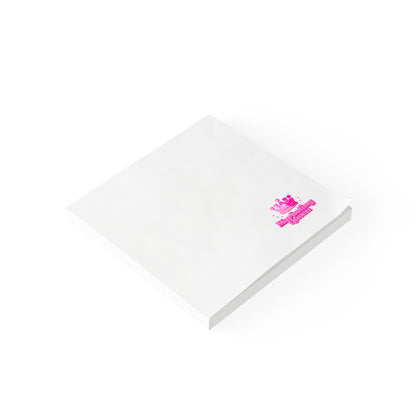 Side view of Marketing Queen Post-it Note Pad on white background showing pad thickness.