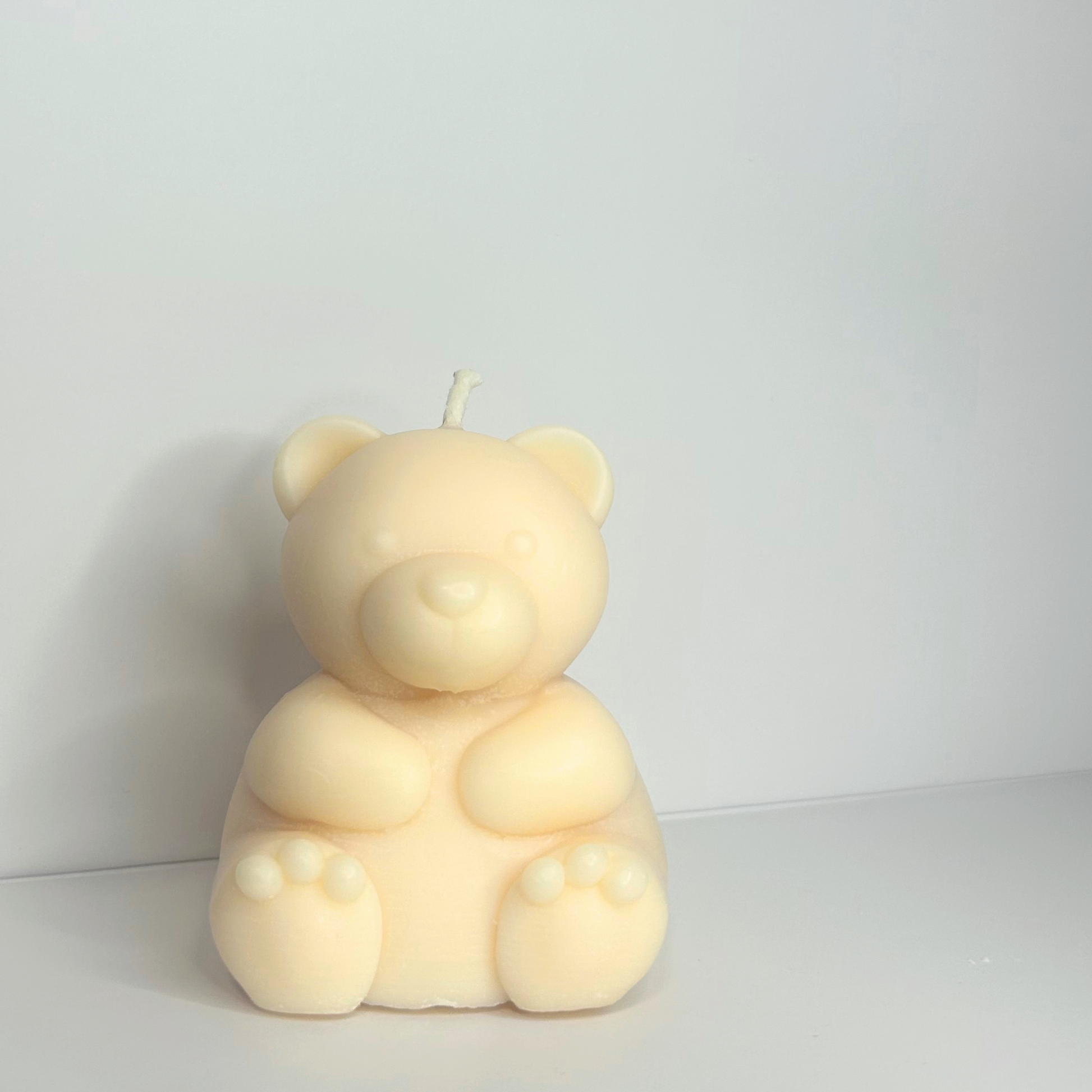 Front view of the Polar Bear Marshmallow Candle showcasing its cozy design and fluffy marshmallow scent.